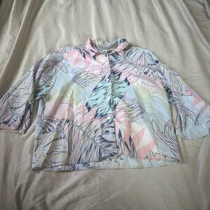 Vintage Ardmore USA Pastel Tropical Mid Sleeve Shirt Size Large